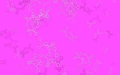 Light Purple vector background with forms of artificial intelligence.