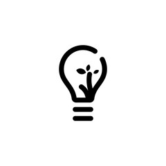 light bulb leaf logo
