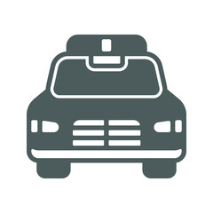 Police car icon / gray color