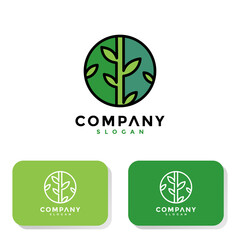 simple bamboo line logo