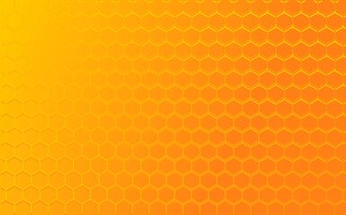 Hexagonal vector background pattern of hexagonal texture of fresh orange honey