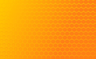 Hexagonal vector background pattern of hexagonal texture of fresh orange honey