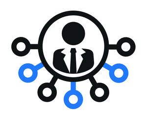 Social media effect icon, profile optimization icon vector illustration