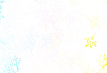 Light Blue, Yellow vector elegant pattern with sakura.