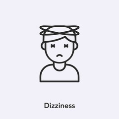 dizziness icon vector sign symbol