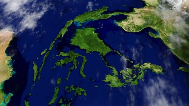 Australia Map Hyperlapse In 3D Cgi With High Relief Mountains & Foggy Atmosphere