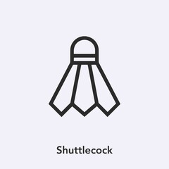 shuttlecock icon vector sign symbol