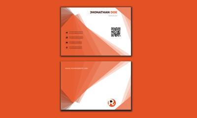 Modern presentation card with the company logo. Vector business card template. Visiting card for business and personal use. Vector illustration design.
