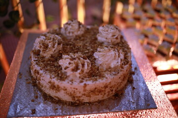 Indian reception wedding cake with roses and donuts.Beautiful wedding cake in Romantic styles.