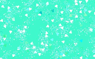 Light Green vector background with abstract shapes.