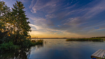 Stunning sunset in Lahemaa National Park, Estonia,. The largest park in Estonia. It was the first national park of the former Soviet Union.