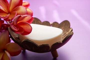 handmade coconut shell soap dish