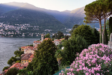 The village of Torno in summer sunset, Lake Como