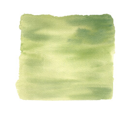 Obraz premium Watercolor green texture. Hand drawn abstract background.