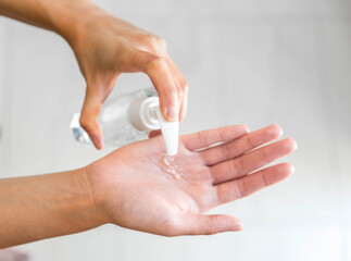 Using hand Sanitizer