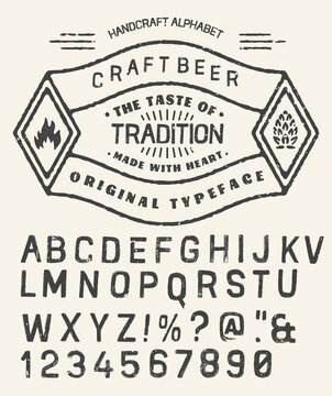 Brewery vintage alphabet font