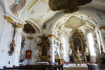 Fototapeta na wymiar barocke Stadtpfarrkirche St. Johann Evangelist Sigmaringen