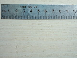 old wooden ruler