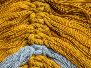 texture of the yarn for knitting