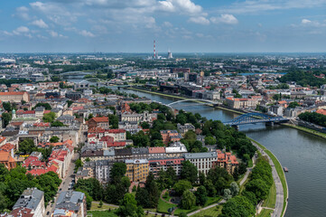 Fototapeta na wymiar Aerial view of Krakow