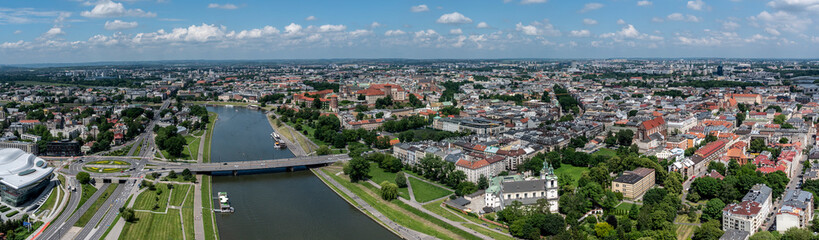 Panoramic view of Krakow