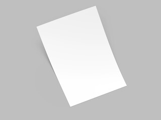 Blank paper sheet in A4 format