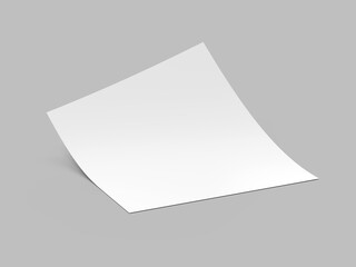 Blank paper sheet in A4 format