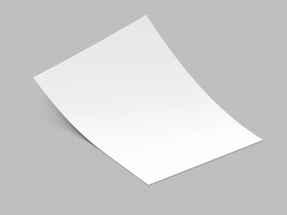 Blank paper sheet in A4 format