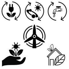 Ecology energy icon design,clean vector