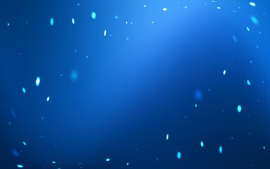 Dark BLUE vector template with ice snowflakes. Blurred decorative design in xmas style with snow. The pattern can be used for new year leaflets.