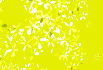 Foto op Plexiglas Light Green, Yellow vector natural pattern with leaves. © smaria2015