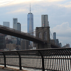 The Brooklyn Bridge in New York City.