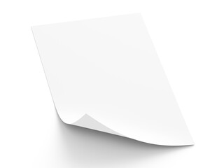Blank paper sheet in A4 format