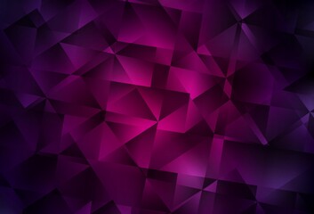 Dark Pink vector polygon abstract layout.