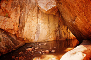 Red rock canyon with river