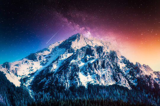 View at winter mountains Tatry, Poland