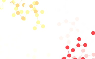 Light Green, Red vector pattern with artificial intelligence network.