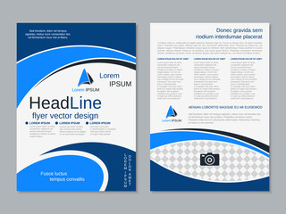 Modern professional two-sided flyer vector design template