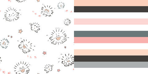 Pattern_Set_Repeating_Puff_Balls_Stripe_White_Background