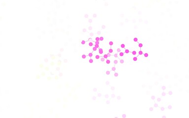 Light Pink, Yellow vector texture with artificial intelligence concept.