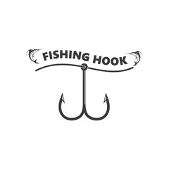 fishing hook  logo icon vector illustration