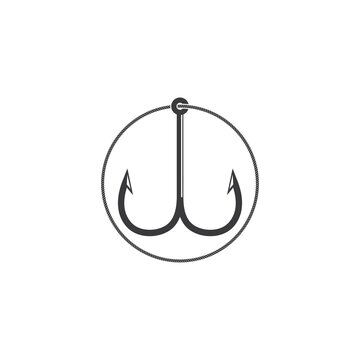 recommend clip art: fishing hook  logo icon vector illustration