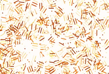 Light Orange vector background with straight lines, dots.