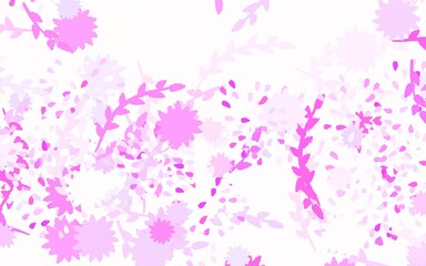 Light Purple, Pink vector abstract backdrop with flowers