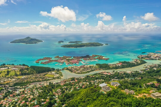 Aerial view of Eden Island, Seychelles