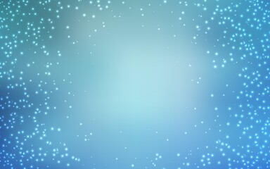 Light BLUE vector pattern with night sky stars. Blurred decorative design in simple style with galaxy stars. Smart design for your business advert.