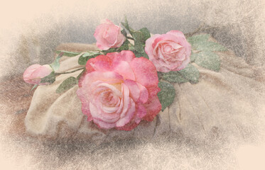 Pink Rose Abstract Texture
