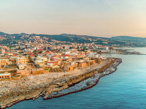 Aerial view of Batroun, north Lebanon