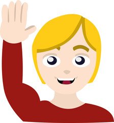 Vector illustration of a person waving