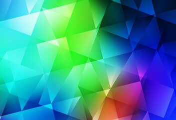 Light Blue, Green vector polygonal background.